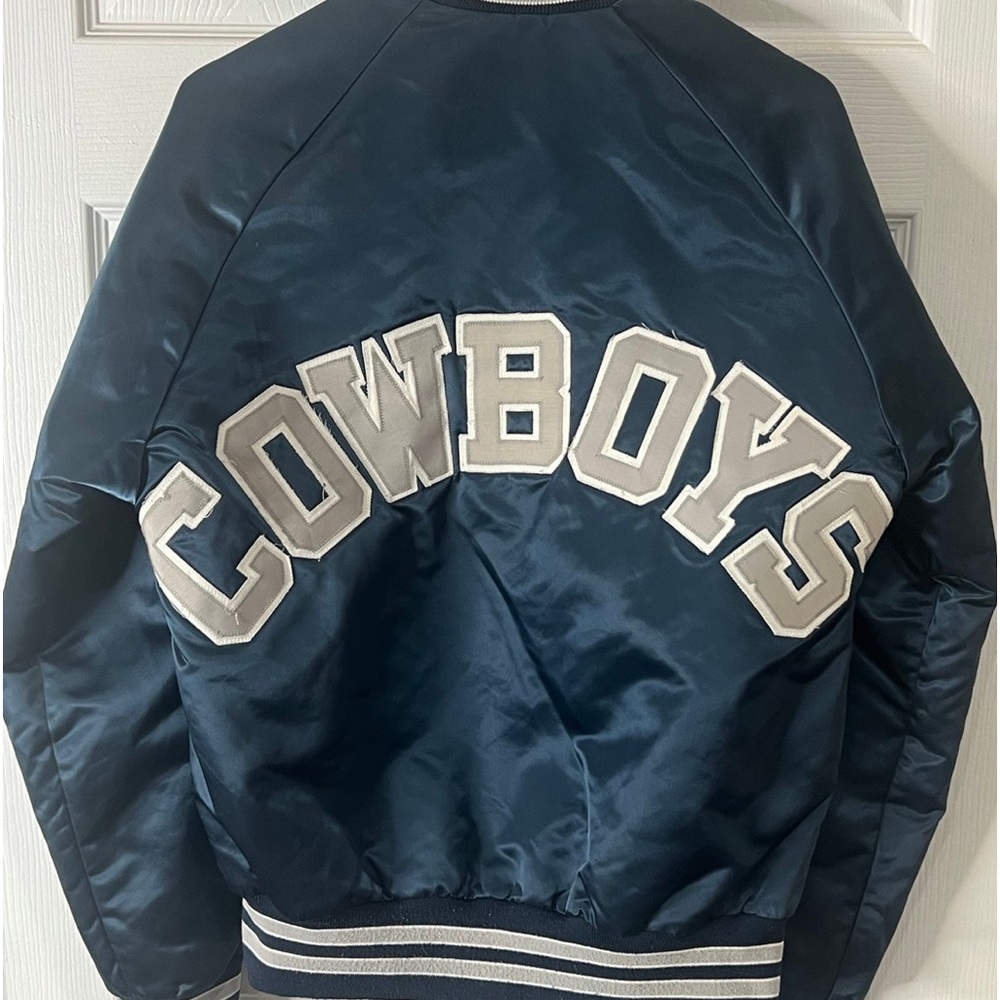 Vintage 90s Chalk Line XL NFL Dallas Cowboys Style Spellout Rare Jacket Small
